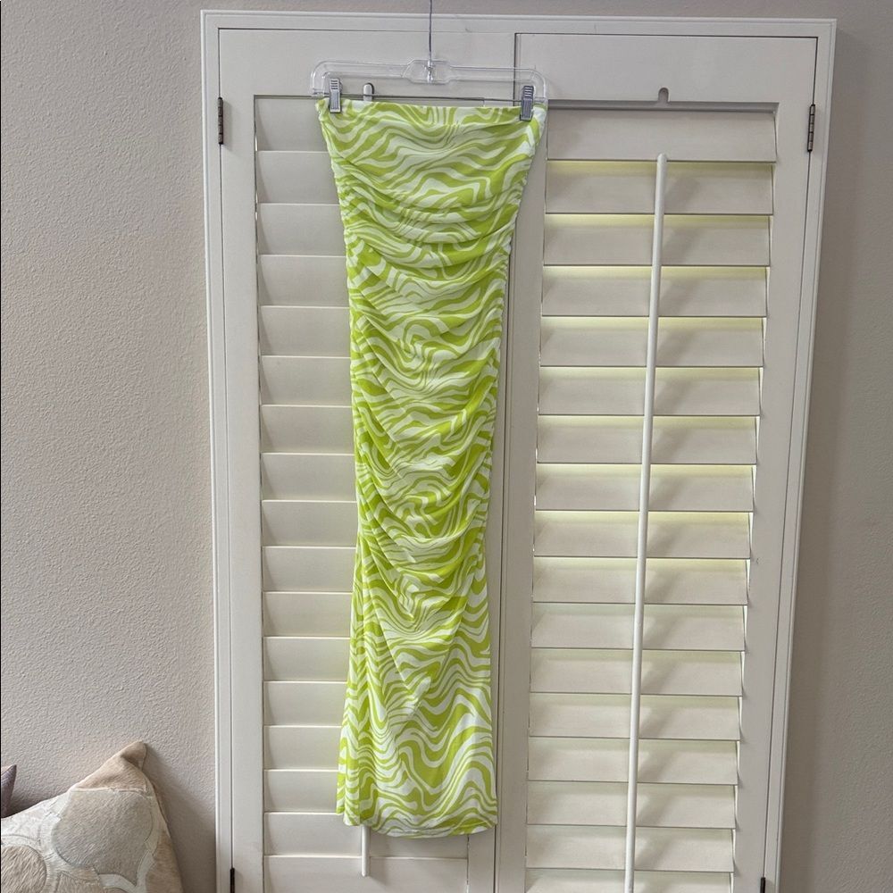 Love, Fire Lime and White Swirl Dress